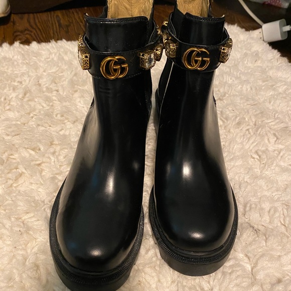 gucci rhinestone boots